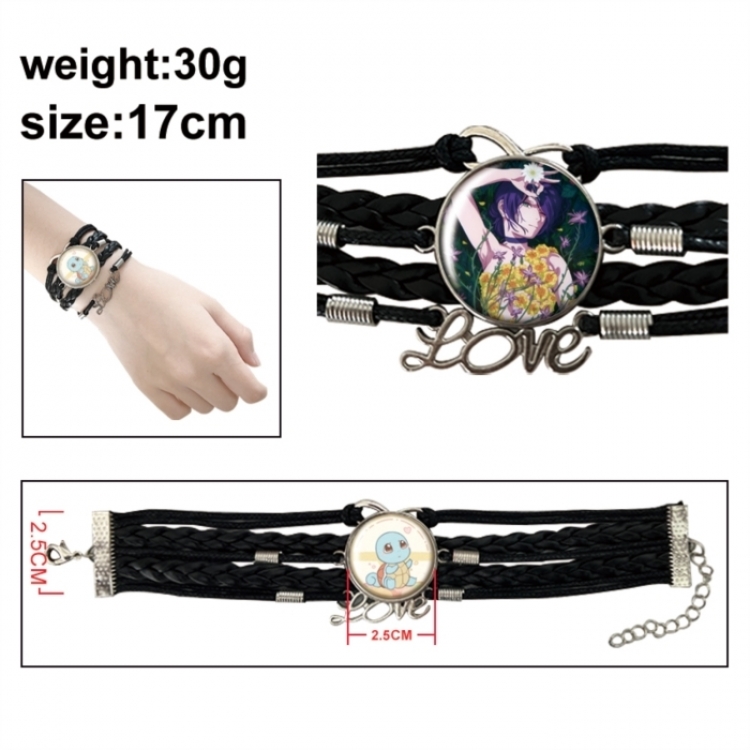 Chainsaw  Anime bracelet multi-layer leather gemstone bracelet price for 5 pcs
