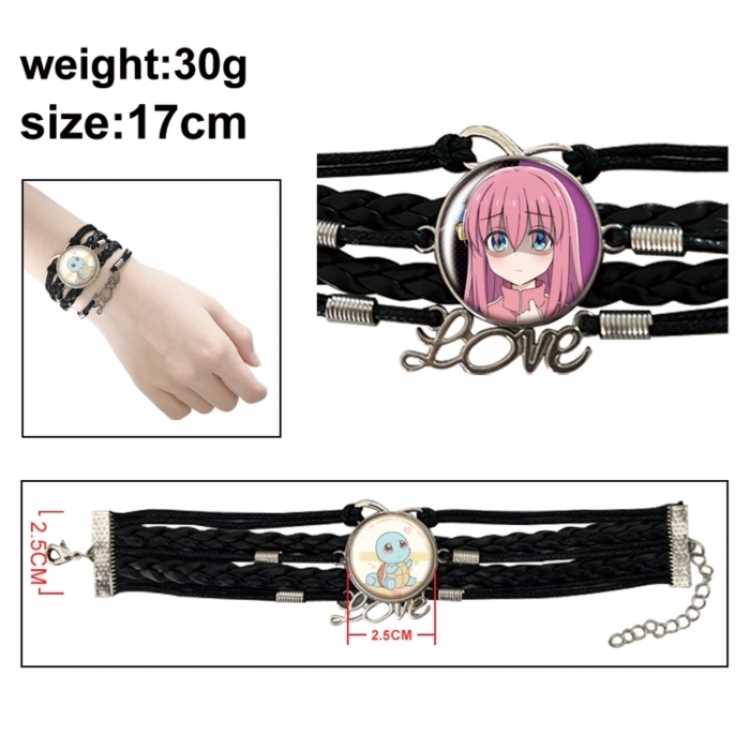 BOCCHI THE ROCK! Anime bracelet multi-layer leather gemstone bracelet price for 5 pcs