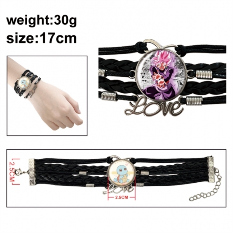 DRAGON BALL Anime bracelet multi-layer leather gemstone bracelet price for 5 pcs