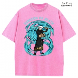 One Piece Anime peripheral pure cotton washed and worn T-shirt from S to 4XL