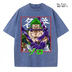 One Piece Anime peripheral pure cotton washed and worn T-shirt from S to 4XL