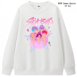 K-Pop Demon Hunters anime merchandise thick cotton round neck hoodie from S to 3XL
