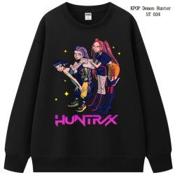 K-Pop Demon Hunters anime merchandise thick cotton round neck hoodie from S to 3XL