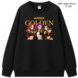 K-Pop Demon Hunters anime merchandise thick cotton round neck hoodie from S to 3XL