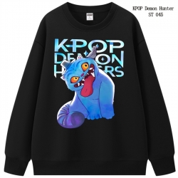 K-Pop Demon Hunters anime merchandise thick cotton round neck hoodie from S to 3XL
