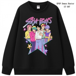 K-Pop Demon Hunters anime merchandise thick cotton round neck hoodie from S to 3XL