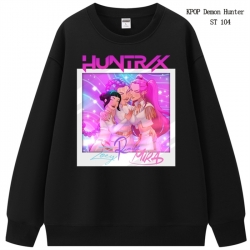 K-Pop Demon Hunters anime merchandise thick cotton round neck hoodie from S to 3XL