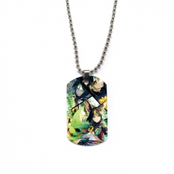 Genshin Impact Anime double-sided full color printed military brand necklace price for 5 pcs