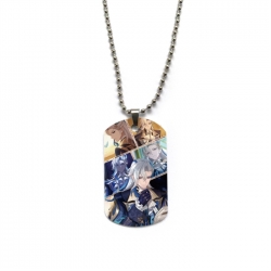 Genshin Impact Anime double-sided full color printed military brand necklace price for 5 pcs
