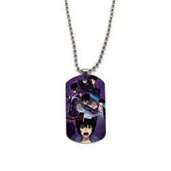 Solo Leveling:Arise Anime double-sided full color printed military brand necklace price for 5 pcs