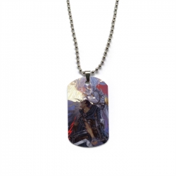 Berserk Anime double-sided full color printed military brand necklace price for 5 pcs