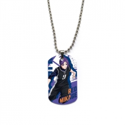 BLUE LOCK Anime double-sided full color printed military brand necklace price for 5 pcs