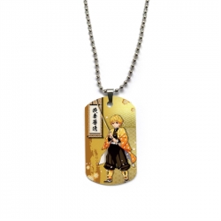 Demon Slayer Kimets Anime double-sided full color printed military brand necklace price for 5 pcs