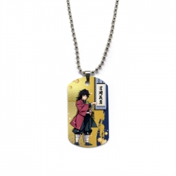 Demon Slayer Kimets Anime double-sided full color printed military brand necklace price for 5 pcs