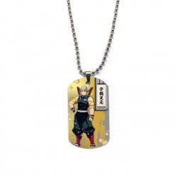 Demon Slayer Kimets Anime double-sided full color printed military brand necklace price for 5 pcs