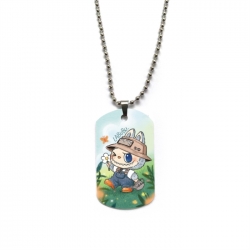 Labubu Anime double-sided full color printed military brand necklace price for 5 pcs
