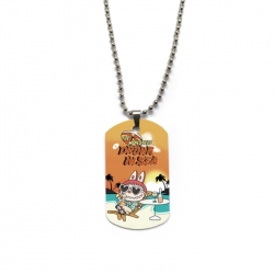 Labubu Anime double-sided full color printed military brand necklace price for 5 pcs