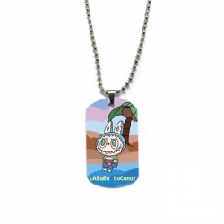 Labubu Anime double-sided full color printed military brand necklace price for 5 pcs