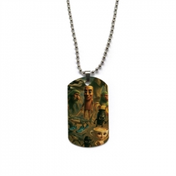 Italian-BrainrotAnime double-sided full color printed military brand necklace price for 5 pcs