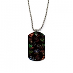 Italian-BrainrotAnime double-sided full color printed military brand necklace price for 5 pcs