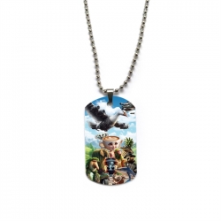 Italian-BrainrotAnime double-sided full color printed military brand necklace price for 5 pcs