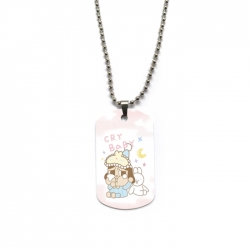 CryBaby Anime double-sided full color printed military brand necklace price for 5 pcs