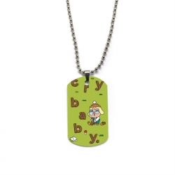 CryBaby Anime double-sided full color printed military brand necklace price for 5 pcs