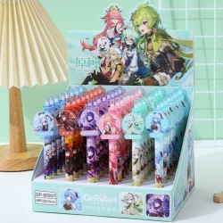 Genshin Impact Patch style cartoon anime box with black neutral pen a set of 48