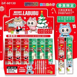 Labubu Aromatherapy Edition Boxed Student Cartoon Pen Exam Black Neutral Pen 0.5mm a set of 36