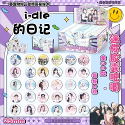 I-dle  Baiji blind draw peripheral tin badge chest badge blind bag Diameter 2.5cm a set of 30