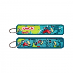 Pokemon Double sided color woven label keychain with thickened hanging rope 13x3cm 10G price for 5 pcs