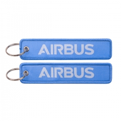 Double sided color woven label keychain with thickened hanging rope 13x3cm 10G price for 5 pcs