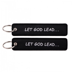 Letter Double sided color woven label keychain with thickened hanging rope 13x3cm 10G price for 5 pcs