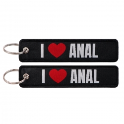 Letter Double sided color woven label keychain with thickened hanging rope 13x3cm 10G price for 5 pcs
