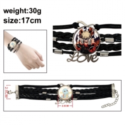 My Hero Academia Anime bracelet multi-layer leather gemstone bracelet price for 5 pcs