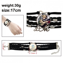 My Hero Academia Anime bracelet multi-layer leather gemstone bracelet price for 5 pcs