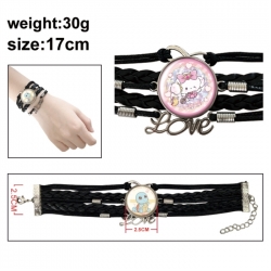 Sanrio Anime bracelet multi-layer leather gemstone bracelet price for 5 pcs