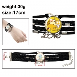 Sanrio Anime bracelet multi-layer leather gemstone bracelet price for 5 pcs