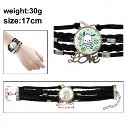 Sanrio Anime bracelet multi-layer leather gemstone bracelet price for 5 pcs