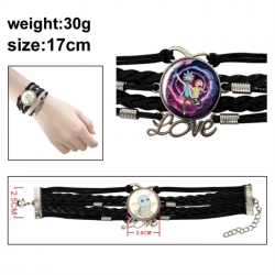 Rick and Morty Anime bracelet multi-layer leather gemstone bracelet price for 5 pcs
