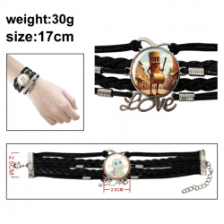 Italian Brainrot Anime bracelet multi-layer leather gemstone bracelet price for 5 pcs