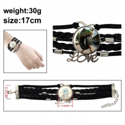 Italian Brainrot Anime bracelet multi-layer leather gemstone bracelet price for 5 pcs