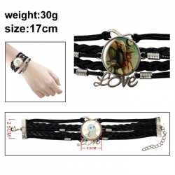 Italian Brainrot Anime bracelet multi-layer leather gemstone bracelet price for 5 pcs