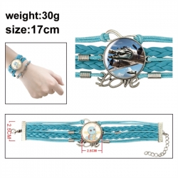 Italian Brainrot Anime bracelet multi-layer leather gemstone bracelet price for 5 pcs