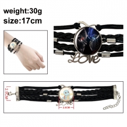 Transformers Anime bracelet multi-layer leather gemstone bracelet price for 5 pcs