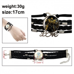 Transformers Anime bracelet multi-layer leather gemstone bracelet price for 5 pcs