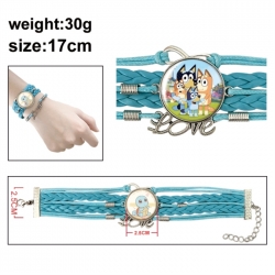 Bluey Anime bracelet multi-layer leather gemstone bracelet price for 5 pcs