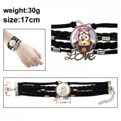 Bluey Anime bracelet multi-layer leather gemstone bracelet price for 5 pcs
