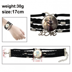 Ultraman Anime bracelet multi-layer leather gemstone bracelet price for 5 pcs