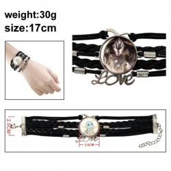 Ultraman Anime bracelet multi-layer leather gemstone bracelet price for 5 pcs